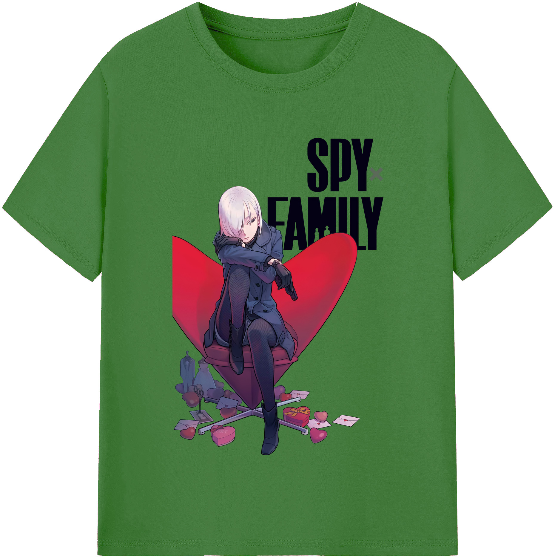（画像用） SPY×FAMILY间谍家家酒 レディースカジュアルプリントTシャツ（綿100％）